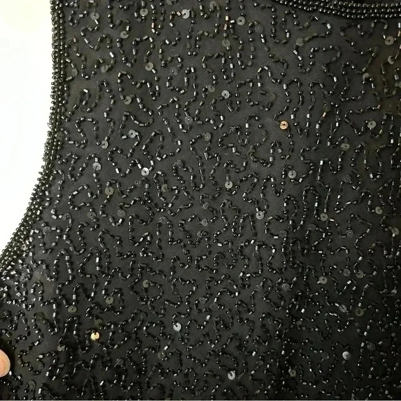 Vintage Beaded Sequin Pants and Tank Set Brilliante and Scala Size M - Picture 15 of 16